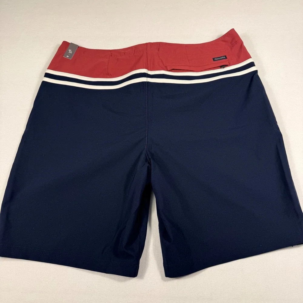 Abercrombie & Fitch‎ Board Shorts 36 Navy Red 9